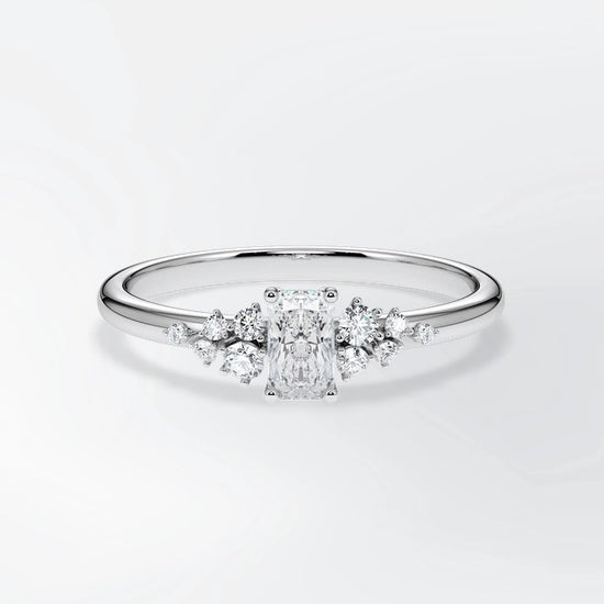 Verlobungsring Weißgold 585 mit Diamanten I MIRA RADIANT