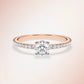 Verlobungsring Rosegold 585 mit Diamant I ROUND PAVE