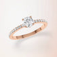 Verlobungsring Rosegold 585 mit Diamant I ROUND PAVE