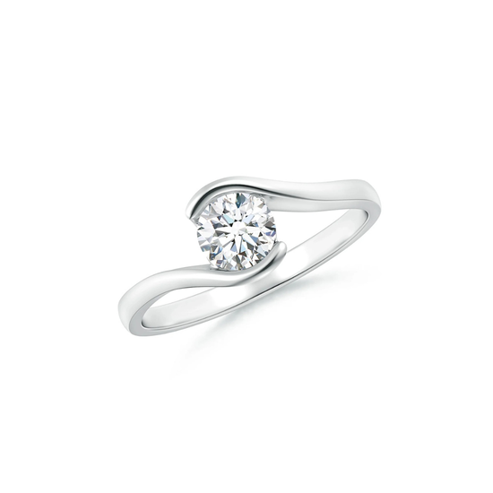 Verlobungsring Weißgold 585 mit Diamant I SWING