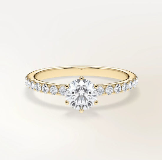 Verlobungsring Gelbgold 585 mit Diamanten I SKY