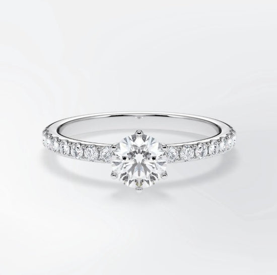 Verlobungsring Platin 950 mit Diamanten I SKY
