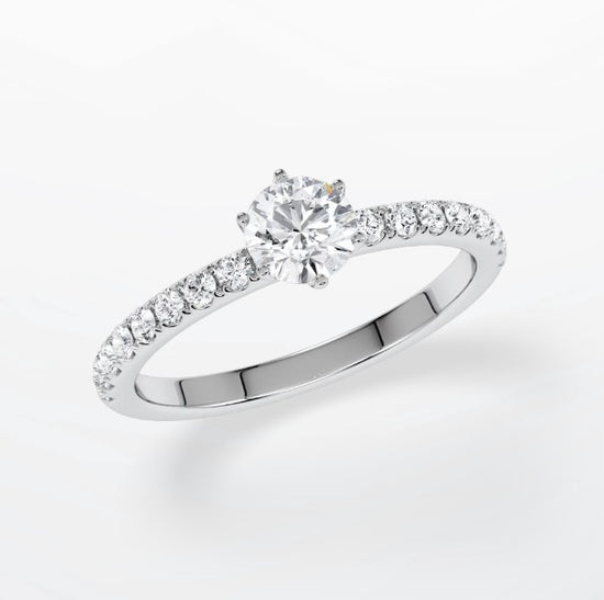 Verlobungsring Platin 950 mit Diamanten I SKY