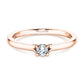 Verlobungsring Rosegold mit Diamant 0,15ct | HERZLOVE